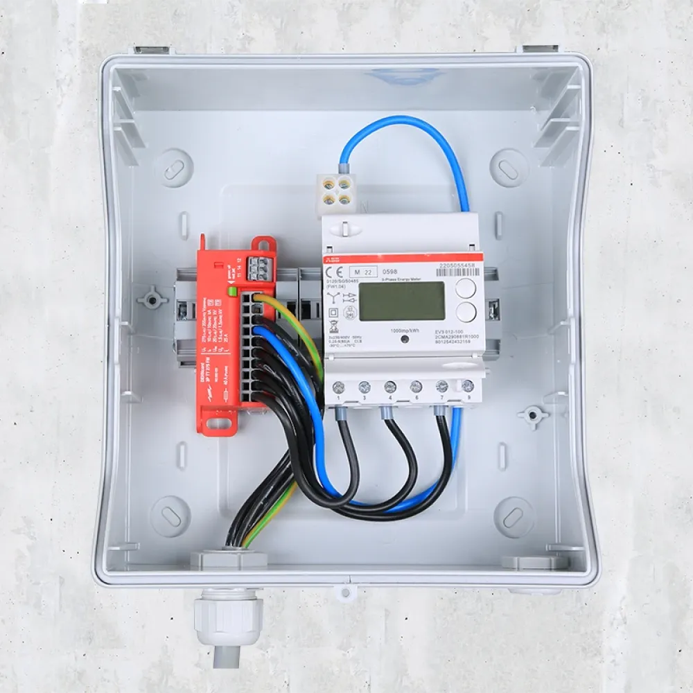 surge protection device with concrete background