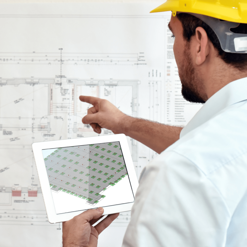 engineer with a plan
